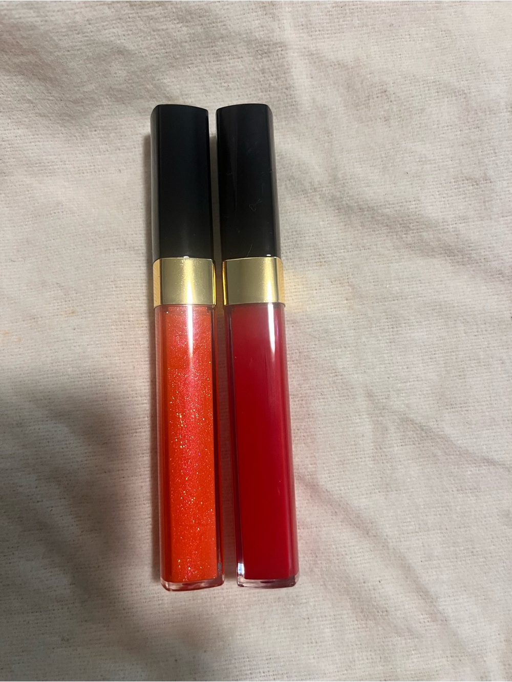 Lip Gloss Duo - Orange Shimmer  & Red